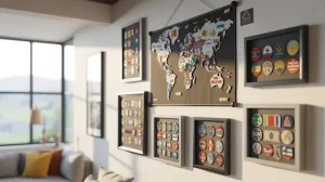 ideas to display patches on wall