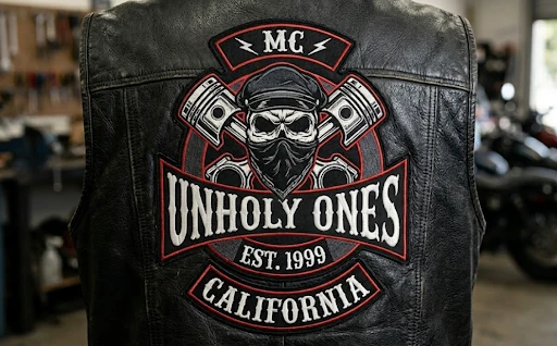 unholy ones patch Sons of Anarchy patches worn by bikers.