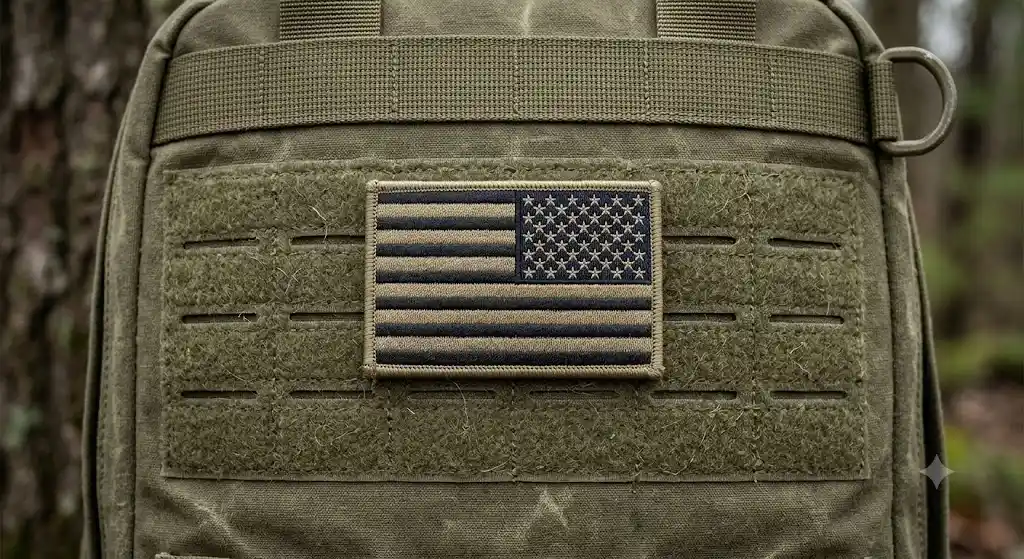 reversed US flag patch meaning on army uniform