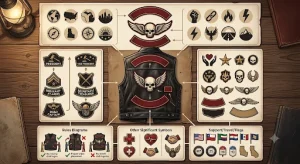 an image showing where to put hells angels patches on a vest.